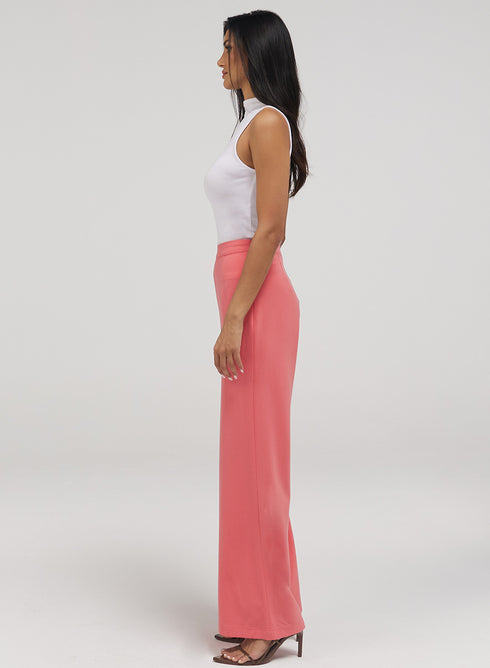 Flared Leg Formal Pant - Pink