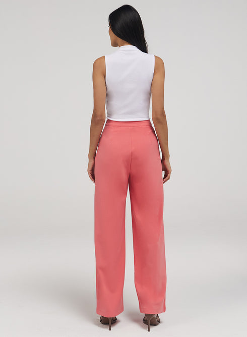 Flared Leg Formal Pant - Pink