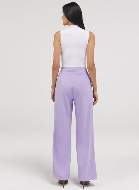 Lavender Flared Leg Formal Pant