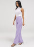 Lavender Flared Leg Formal Pant