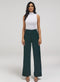 Green Flared Leg Formal Pant