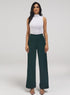 Green Flared Leg Formal Pant