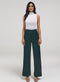 Flared Leg Formal Pant - Dark Green
