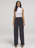 Flared Formal High Waist Pant- Dark Grey
