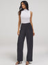 Flared Formal High Waist Pant- Dark Grey