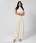 Flared Leg Formal Off White Pant