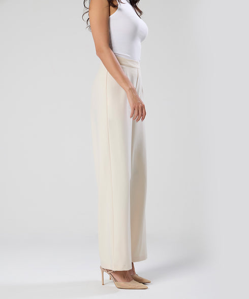 Flared Leg Formal Off White Pant