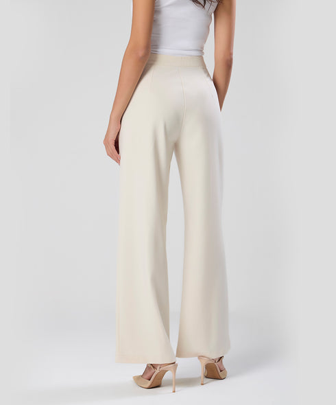 Flared Leg Formal Off White Pant