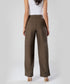 Flared Leg Formal Dark Khaki Pant