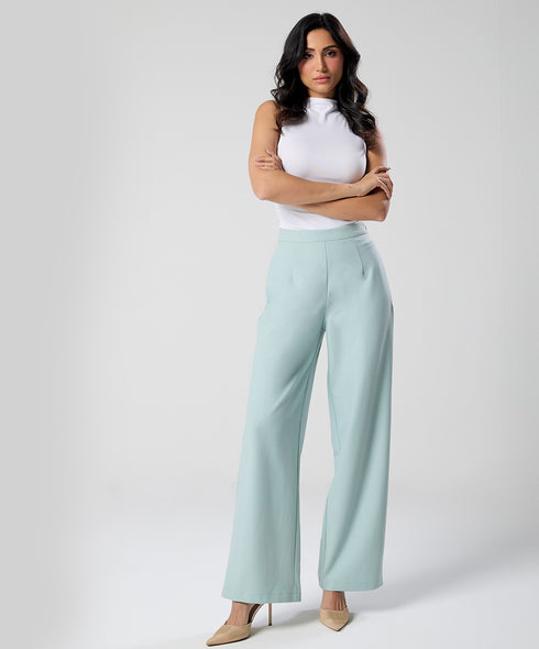 Flared Leg Light Green Pant