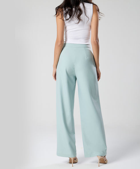 Flared Leg Light Green Pant