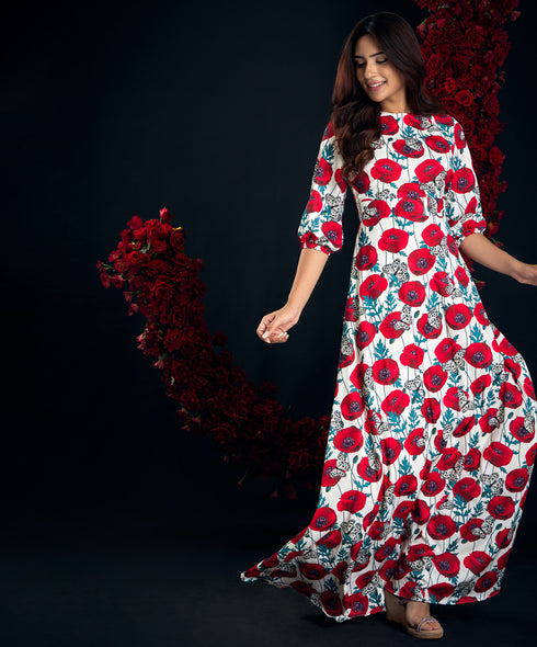 Printed Mella Maxi Dress