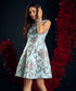 High Neck Detailed Jacquard Dress