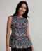Sleeveless Printed Peplum Top