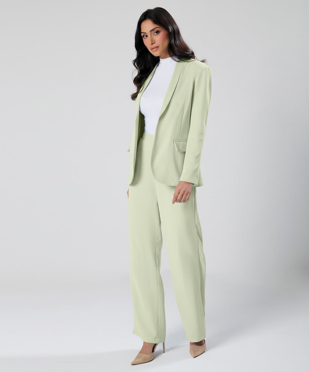 Oversized Mint Colour Blazer – Zigzag