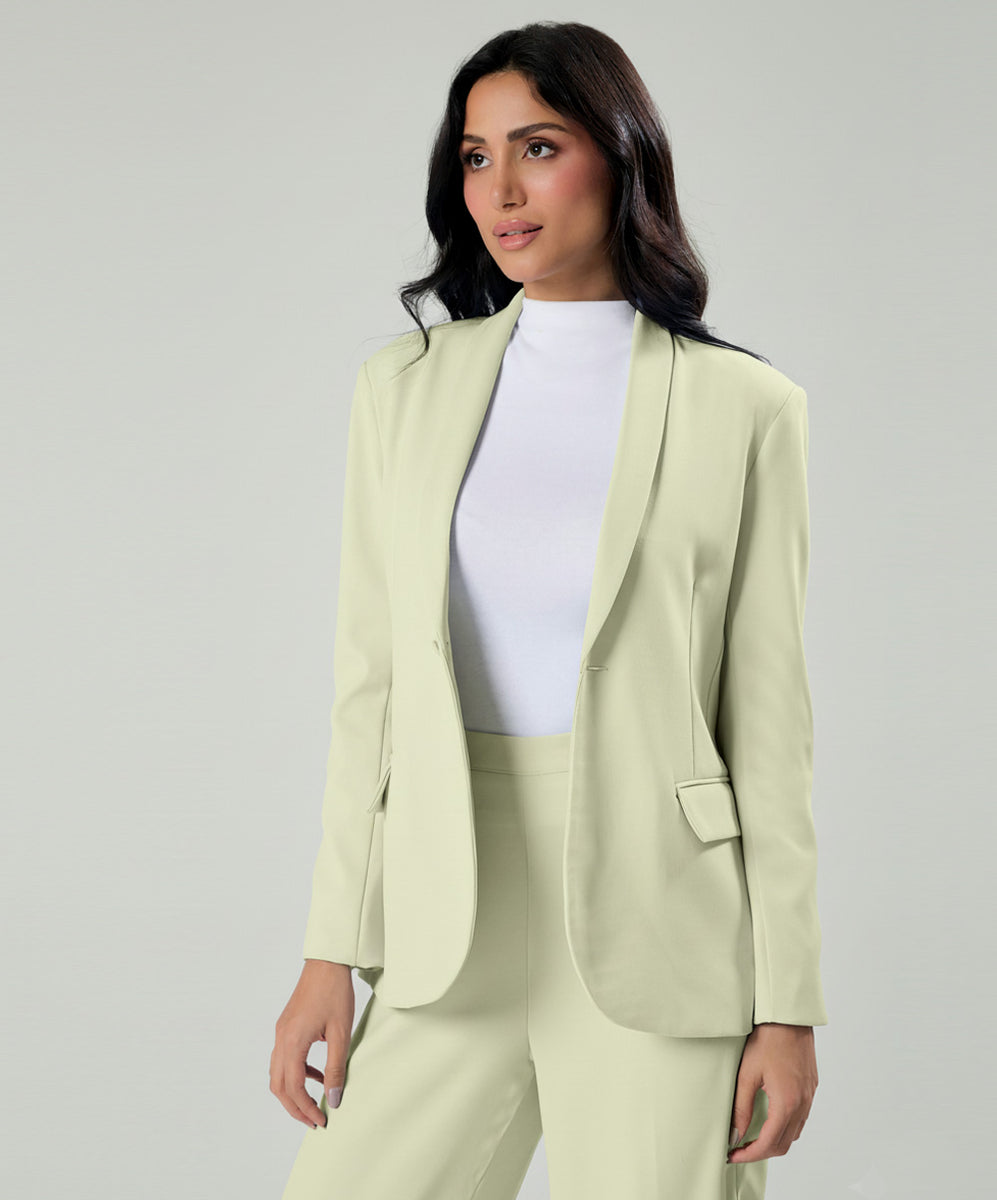 Oversized Mint Colour Blazer – Zigzag