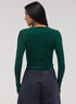 Rib Long Sleeve Top - Dark Green