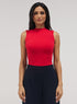 Rib Skinny Top - Red