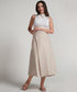 Wrap Cotton Skirt - Beige