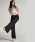 Flared Comfy Side Pocket Black Pant