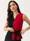 Two Tone Chiffon Sleeveless Top