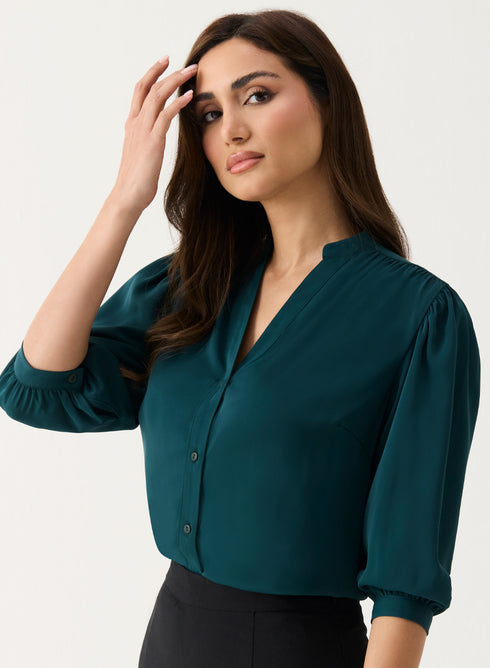 Classic Plain Solid Chiffon Top