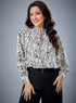 Front Tie Printed Top