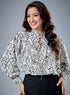 Front Tie Printed Top