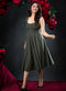 Deep Round Neck Ballerina Style Dress