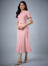 Fish Tail Short Sleeve Collar Dress