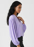 Long Sleeve VNeck Lavender Top
