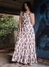 Sleeveless Collared Belted Maxi Dress