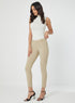 Beige Skinny Low Waist Pant