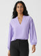 Long Sleeve VNeck Lavender Top