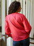 Hot Pink Embroidered Cotton Top