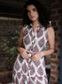 Sleeveless Collared Belted Maxi Dress