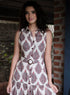 Sleeveless Collared Belted Maxi Dress