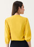 Yellow Solid Chiffon Elegant Top