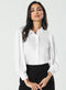 Long Sleeve Satin White Shirt