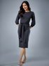 Waist Tie Ponte Bodycon Dress