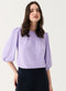 Front Pin-Tuck Neck Detailed Long-Sleeve Top