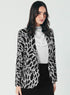 Printed Black And White Trendy Blazer