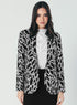 Printed Black And White Trendy Blazer