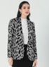 Printed Black And White Trendy Blazer