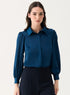Long Sleeve Collared Teal-Blue Shirt