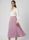 Pink Petite Ponte Stretch Midi Skirt