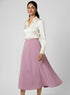 Pink Petite Ponte Stretch Midi Skirt