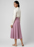 Pink Petite Ponte Stretch Midi Skirt