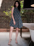Printed Sleeveless Cotton Midi Dress