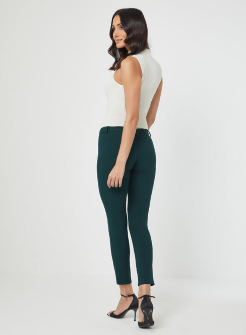 Green Skinny Low Waist Pant